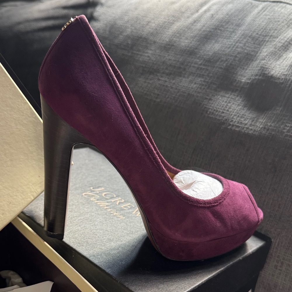 Coach Deep Purple Suede Heels
